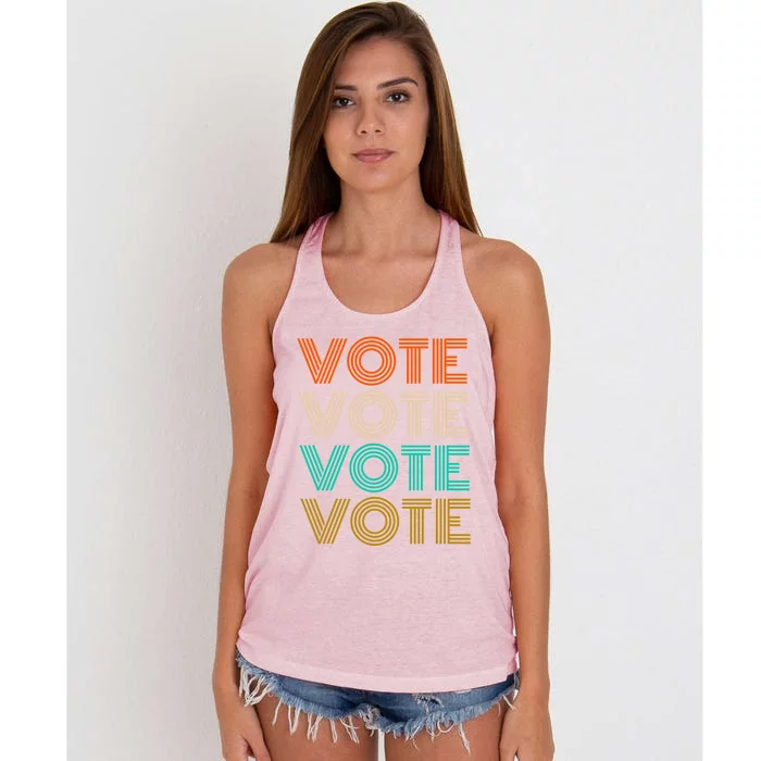 Vintage Midterm Elections Vote Cool Gift Mid Term Gift Women's Knotted Racerback Tank