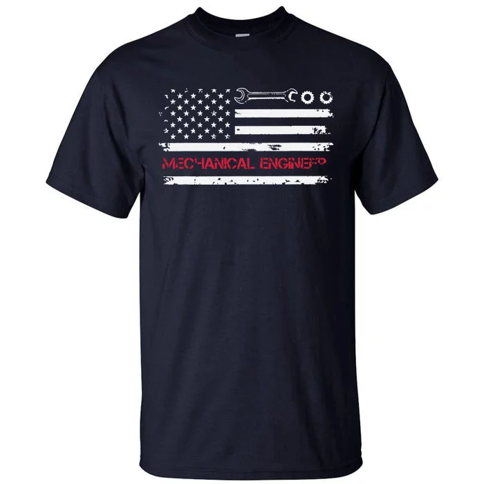 Vintage Mechanical Engineer American Flag Engineering Tall T-Shirt