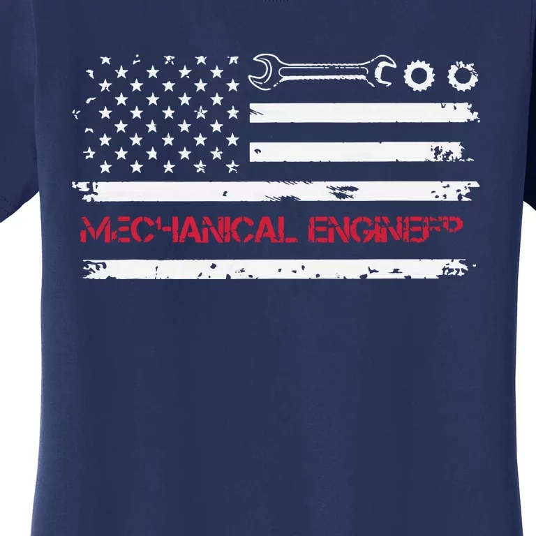 Vintage Mechanical Engineer American Flag Engineering Women's T-Shirt