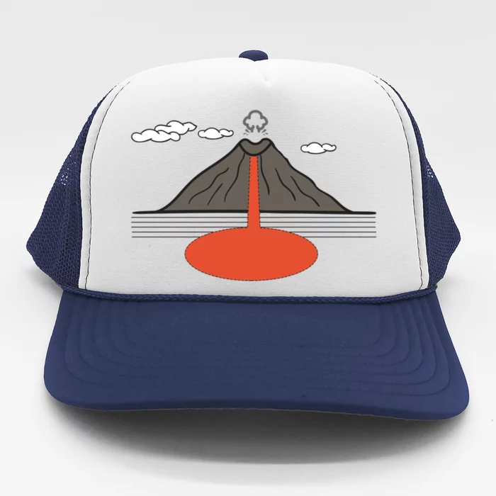 Volcano Magma Earth Crust Funny Gift Trucker Hat