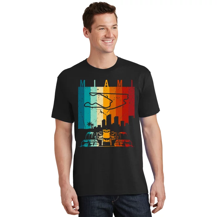 Vintage Miami Formula Racing Track Circuit Fan T-Shirt