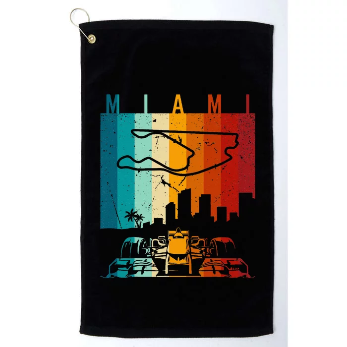 Vintage Miami Formula Racing Track Circuit Fan Platinum Collection Golf Towel