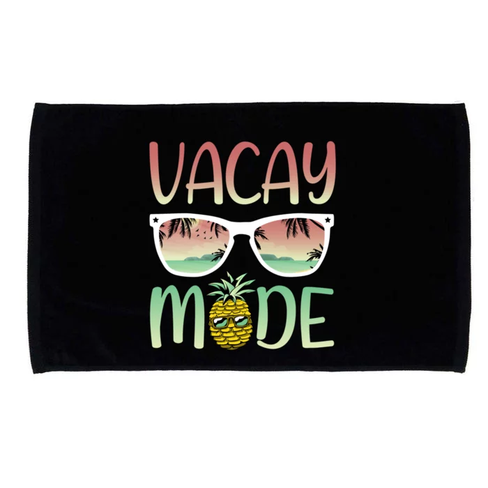 Vacay Mode Funny Ananas With Sunglasses In Vacay Mode Gift Microfiber Hand Towel