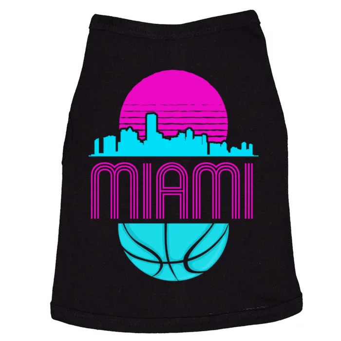 Vintage Miami Florida Cityscape Retro Basketball Doggie Tank