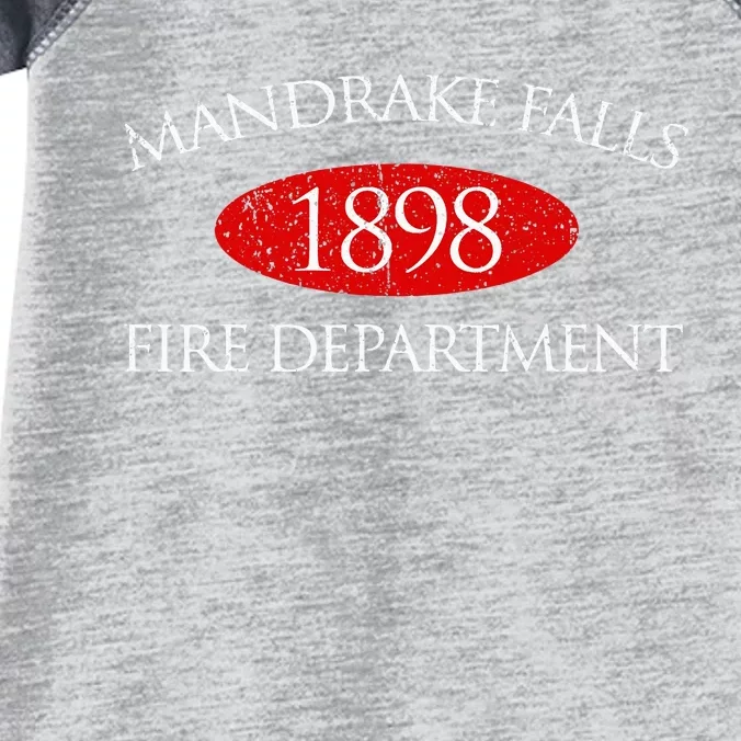 Vintage Mandrake Falls Fire Department Infant Baby Jersey Bodysuit