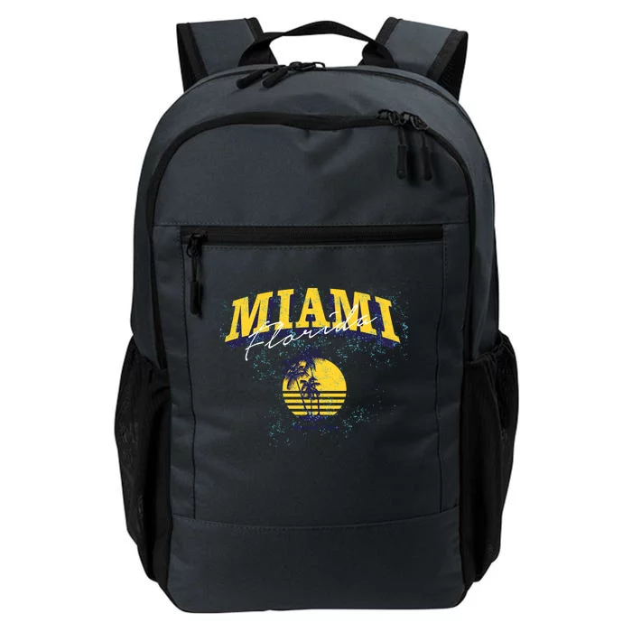 Vintage Miami Florida Beach Fun Daily Commute Backpack