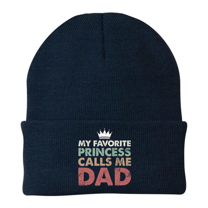 Vintage My Favorite Princess Calls Me Dad Daddy Daughter Gift Knit Cap Winter Beanie