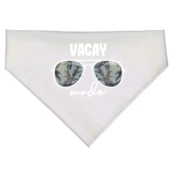 Vacay Mode Funny Vacation Cruise Ship Sunglasses Summer Great Gift USA-Made Doggie Bandana