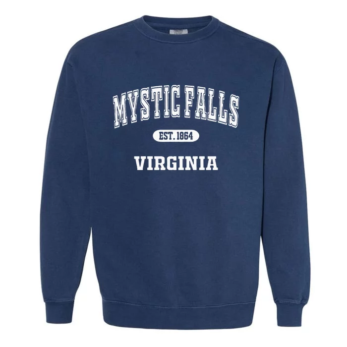 Vintage Mystic Falls Virginia Retro Men Women Fan Garment-Dyed Sweatshirt