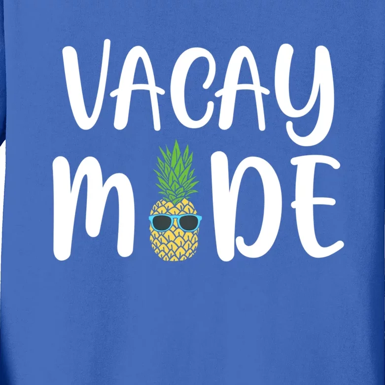 Vacay Mode Funny Cute Gift Kids Long Sleeve Shirt