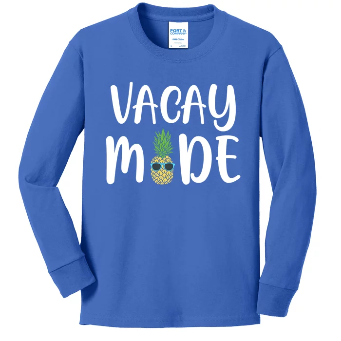 Vacay Mode Funny Cute Gift Kids Long Sleeve Shirt