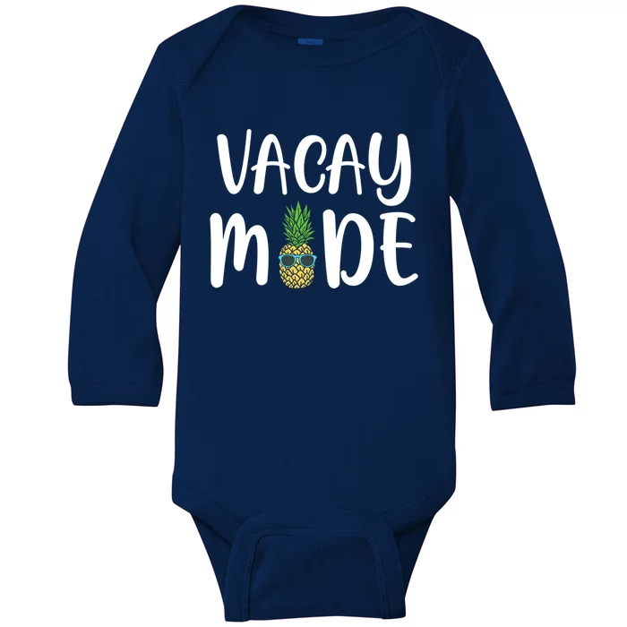 Vacay Mode Funny Cute Gift Baby Long Sleeve Bodysuit