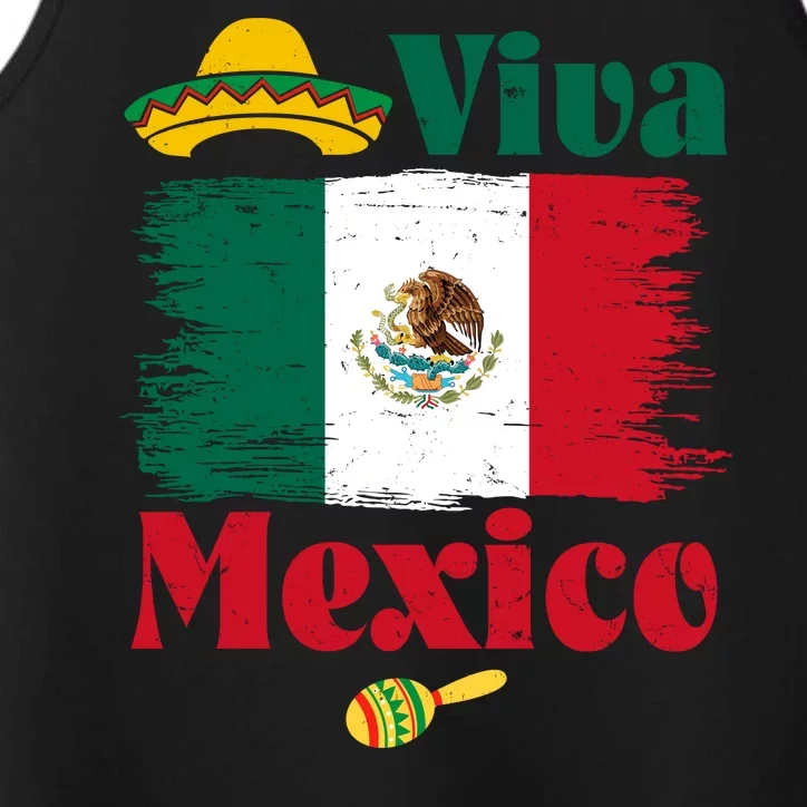 Viva Mexico Flag Mexican Independence Day Performance Tank