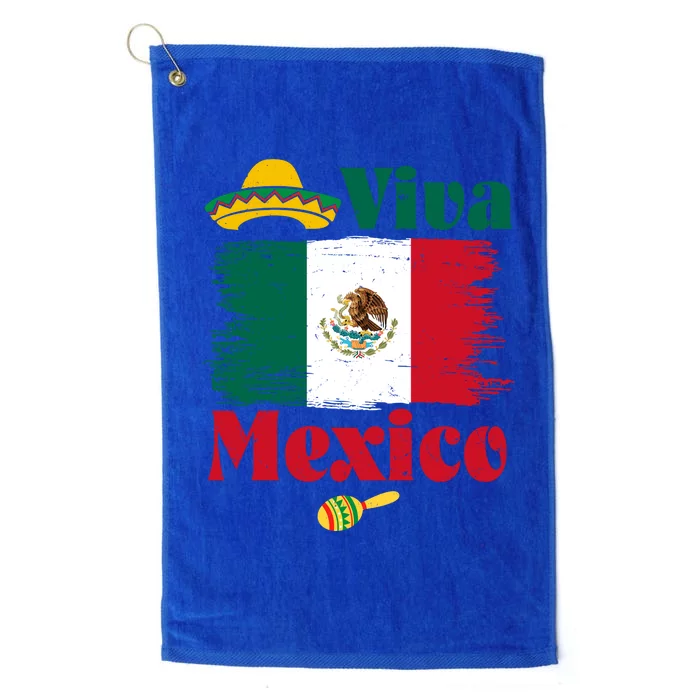 Viva Mexico Flag Mexican Independence Day Platinum Collection Golf Towel