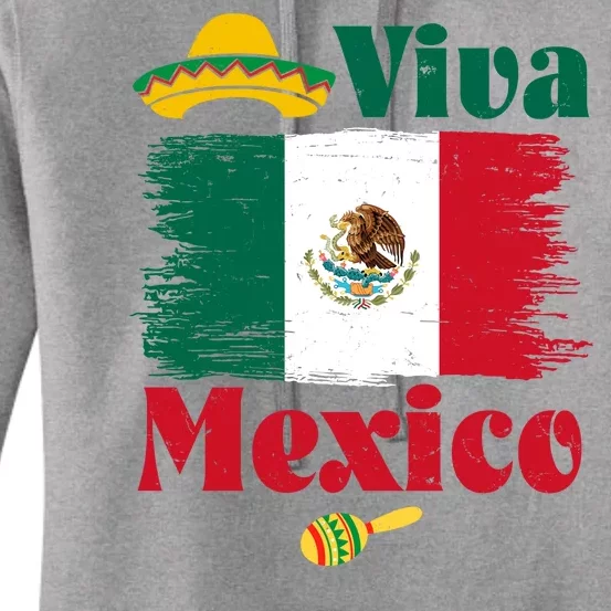 Viva Mexico Flag Mexican Independence Day Women's Pullover Hoodie