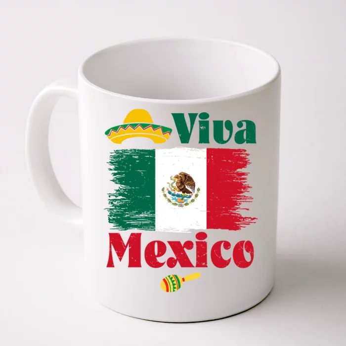 Viva Mexico Flag Mexican Independence Day Front & Back Coffee Mug