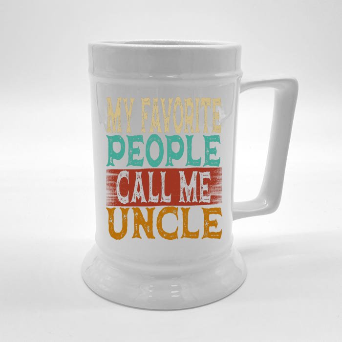 Vintage My Favorite People Call Me Uncle Gift Front & Back Beer Stein