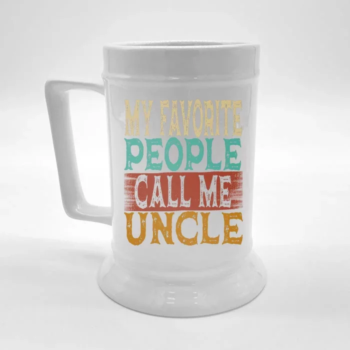 Vintage My Favorite People Call Me Uncle Gift Front & Back Beer Stein