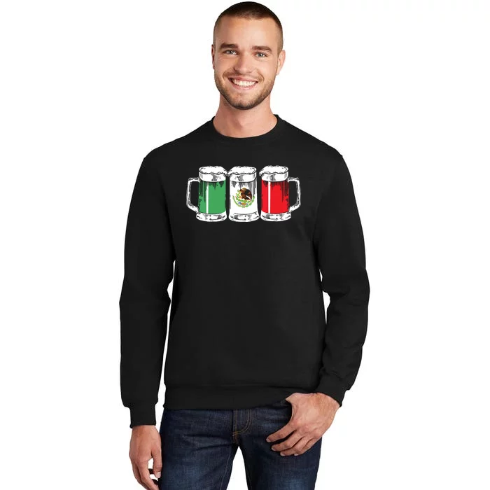 Viva Mexico Funny Beer Mexican Flag Cinco De Mayo Party Gift Tall Sweatshirt