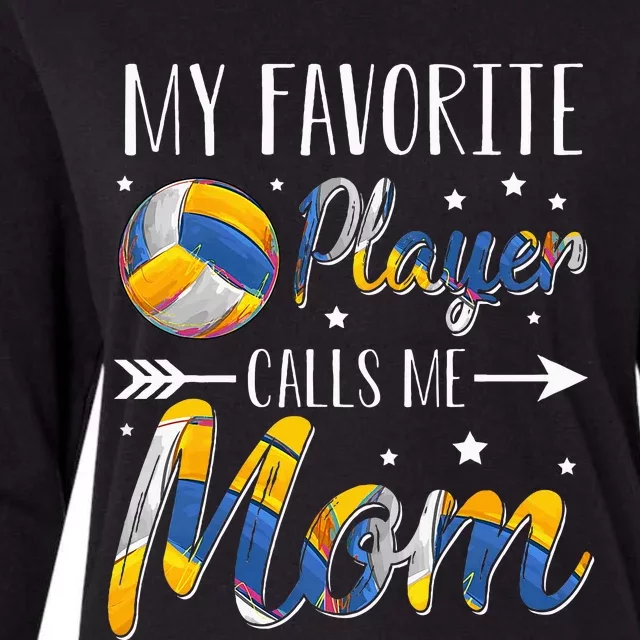 Volleyball My Favorite Player Calls Me Mom Womens Cotton Relaxed Long Sleeve T-Shirt