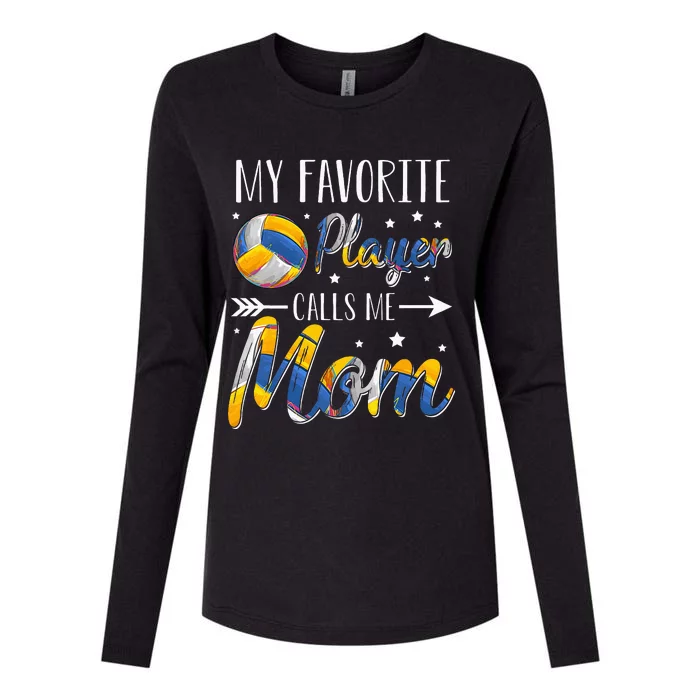 Volleyball My Favorite Player Calls Me Mom Womens Cotton Relaxed Long Sleeve T-Shirt