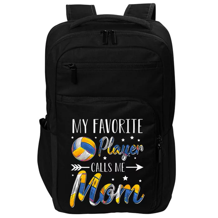 Volleyball My Favorite Player Calls Me Mom Impact Tech Backpack