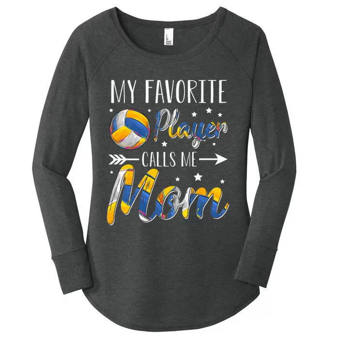 Volleyball My Favorite Player Calls Me Mom Women's Perfect Tri Tunic Long Sleeve Shirt