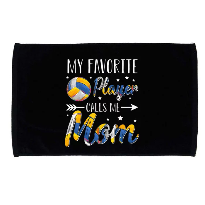 Volleyball My Favorite Player Calls Me Mom Microfiber Hand Towel