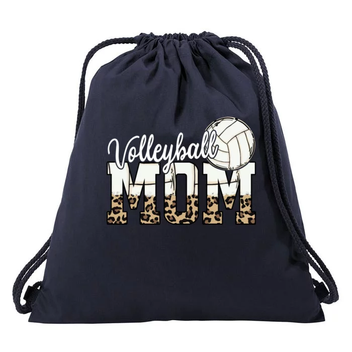 Volleyball Mom Funny Gift Funny Ball Mom Cute Letter Funny Gift Drawstring Bag