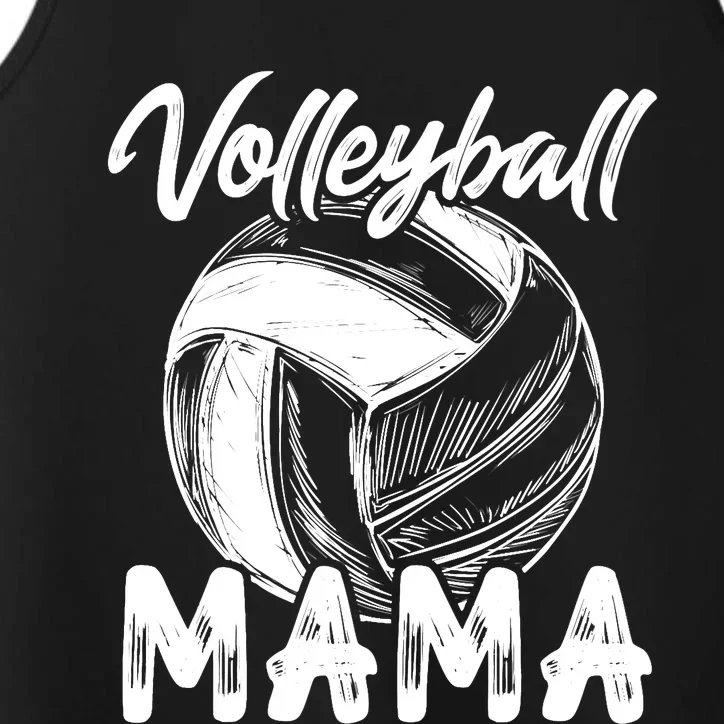 Volleyball Mama For Wo Family Matching Players Team Mom Performance Tank