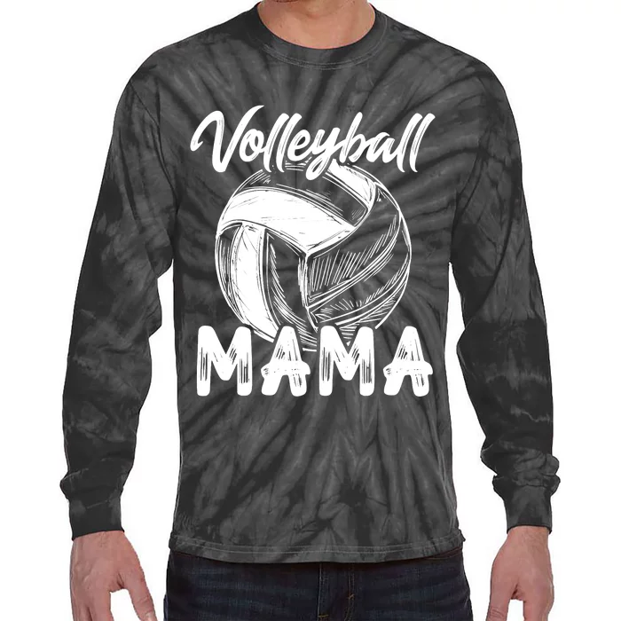 Volleyball Mama For Wo Family Matching Players Team Mom Tie-Dye Long Sleeve Shirt