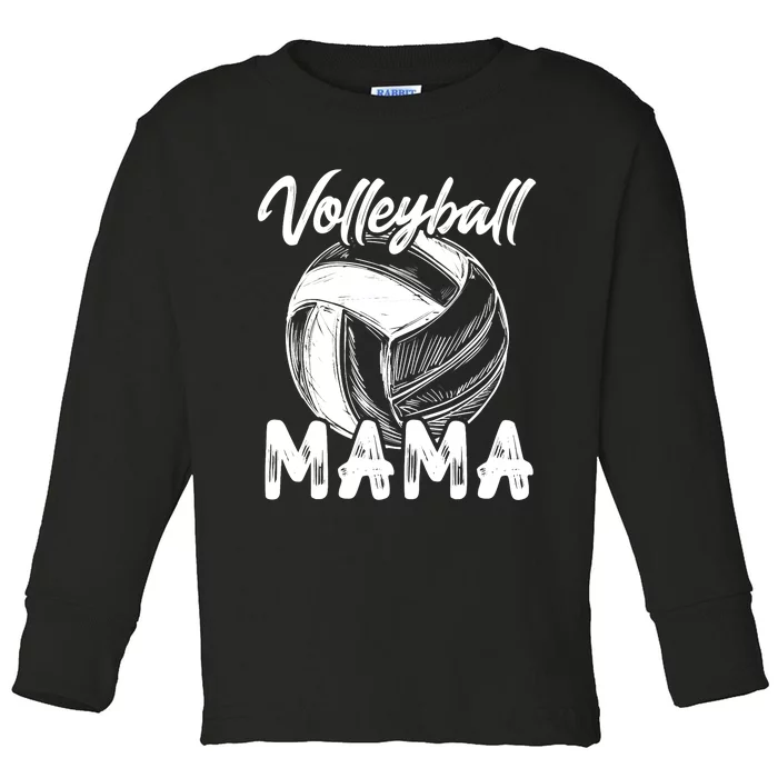 Volleyball Mama For Wo Family Matching Players Team Mom Toddler Long Sleeve Shirt