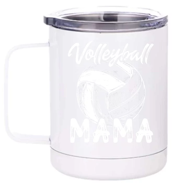 Volleyball Mama For Wo Family Matching Players Team Mom Front & Back 12oz Stainless Steel Tumbler Cup