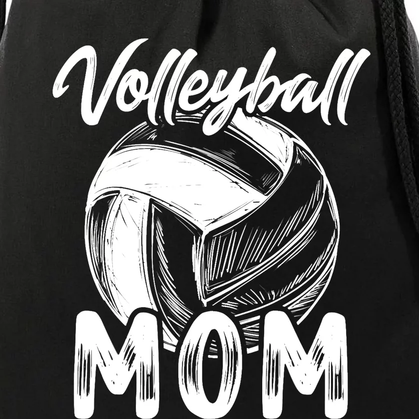 Volleyball Mom For Wo Family Matching Players Team Mommy Drawstring Bag