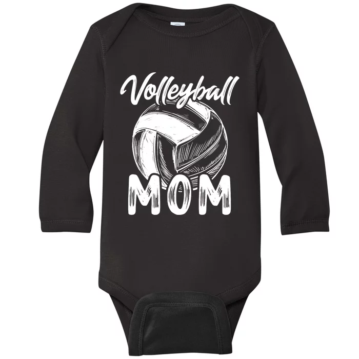 Volleyball Mom For Wo Family Matching Players Team Mommy Baby Long Sleeve Bodysuit