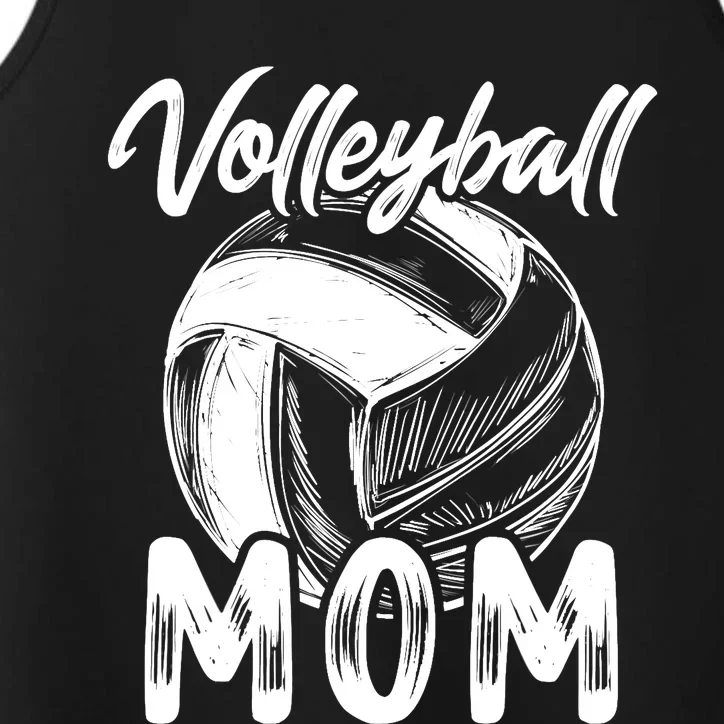 Volleyball Mom For Wo Family Matching Players Team Mommy Performance Tank