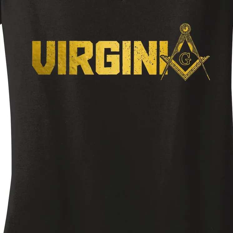 Virginia Mason Freemason Masonic Square Women's V-Neck T-Shirt