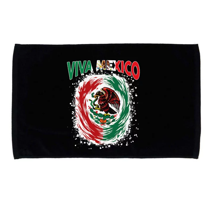 Viva Mexico Flag Mexican Independence Day Gift Microfiber Hand Towel