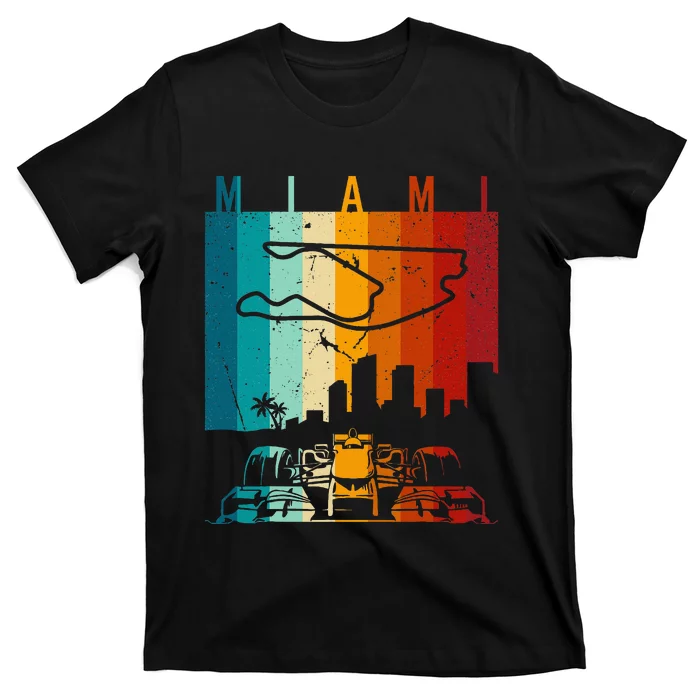 Vintage Miami Formula Racing Track Circuit T-Shirt