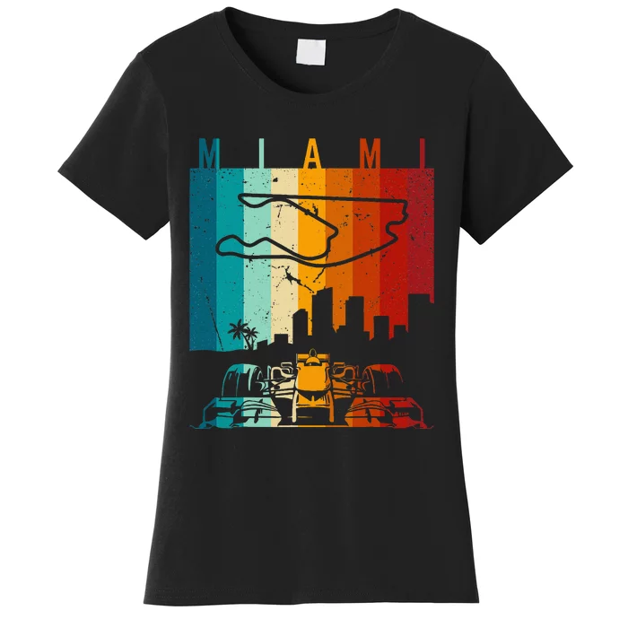 Vintage Miami Formula Racing Track Circuit Women's T-Shirt