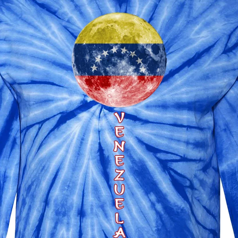 Venezuela Moon Flag Pride Venezuelan Flag Roots Souvenir Gift Tie-Dye Long Sleeve Shirt