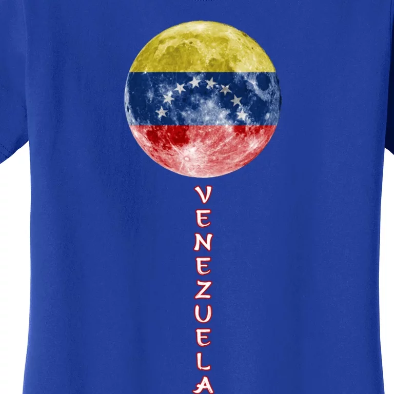 Venezuela Moon Flag Pride Venezuelan Flag Roots Souvenir Gift Women's T-Shirt