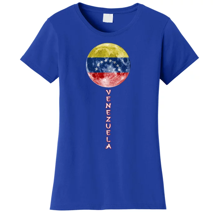 Venezuela Moon Flag Pride Venezuelan Flag Roots Souvenir Gift Women's T-Shirt