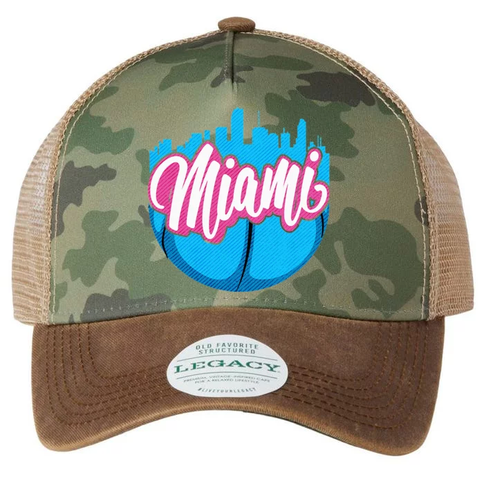 Vintage Miami Florida Cityscape Retro Miami Legacy Tie Dye Trucker Hat