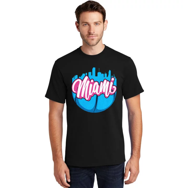 Vintage Miami Florida Cityscape Retro Miami Tall T-Shirt