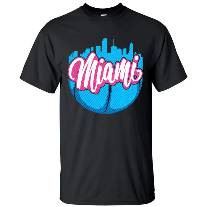 Vintage Miami Florida Cityscape Retro Miami Tall T-Shirt