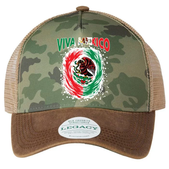 Viva Mexico Flag Mexican Independence Day Legacy Tie Dye Trucker Hat