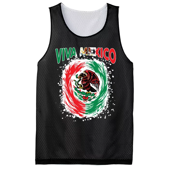 Viva Mexico Flag Mexican Independence Day Mesh Reversible Basketball Jersey Tank