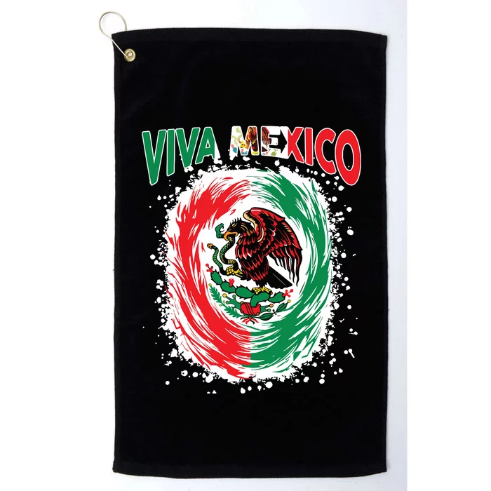 Viva Mexico Flag Mexican Independence Day Platinum Collection Golf Towel