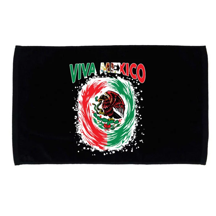 Viva Mexico Flag Mexican Independence Day Microfiber Hand Towel